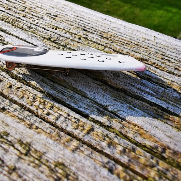 Laurel Burch Style Painted Wooden Cat Brooch - Picture 9 of 13